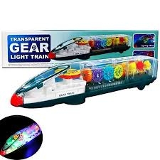 Brinquedo Gear Train Trem Musical Com Engrenagens Som E Luz